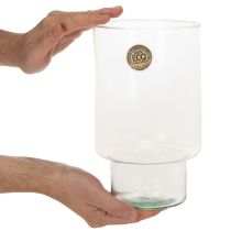 Itens Recipiente cilíndrico de vidro ecológico de 25 cm