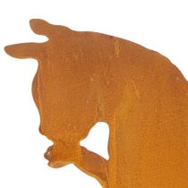 Itens Enfeite decorativo de gato em metal enferrujado, decoração com efeito ferrugem para pendurar, 24,5 cm