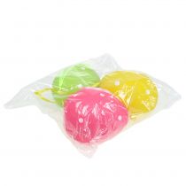 Itens Ovo plástico colorido 15cm para pendurar 3 unidades