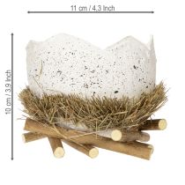 Itens Ninho de Páscoa em formato de ovo para decoração de primavera, 11 cm, conjunto com 4 peças