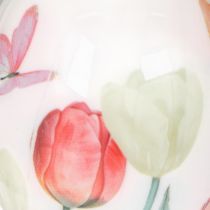 Itens Decoração de ovos de Páscoa, com motivo de tulipa e fita para pendurar, ideal para a primavera, 6 cm, 12 peças.