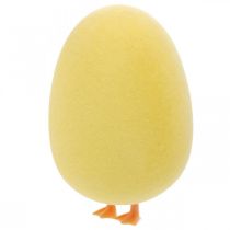 Ovo de Páscoa com pernas decoração amarela figura decoração de Páscoa Alt.13cm 4 unidades