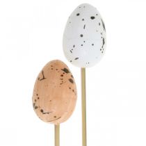 Ovos de codorna artificiais em uma vara deco ovo decoração de páscoa 4cm 18pcs