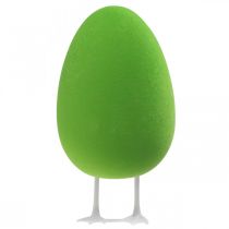 Itens Ovo de Páscoa com pés decorativos ovo verde flocado Decoração de vitrine Páscoa H25cm