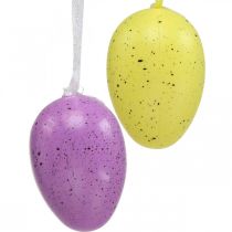 Ovo de páscoa para pendurar ovo de plástico cores sortidas H6cm 12 peças