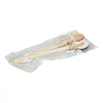 Itens Plug flor decoração de Páscoa ovo de madeira com coelhinho colorido 5×7cm 12 un