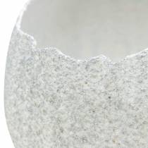 Floreira casca de ovo decoração de páscoa ovo prata H11cm 4uds