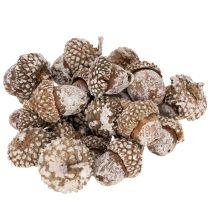 Itens Bolotas, produto natural para decoração, pintadas de branco, 1-3cm, 300g
