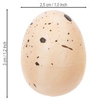 Itens Ovos de Páscoa decorativos com superfície salpicada para arranjos de primavera, 3 cm, 24 unidades