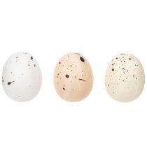 Itens Ovos de Páscoa decorativos com superfície salpicada para arranjos de primavera, 3 cm, 24 unidades