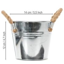 Itens Balde com alças de corda Ø14cm A12cm