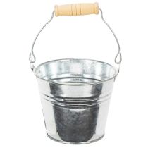 Itens Balde Ø10cm A8cm 10 unidades. Zinco, brilhante.