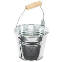 Itens Balde Ø10cm A8cm 10 unidades. Zinco, brilhante.