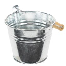 Itens Balde Ø10cm A8cm 10 unidades. Zinco, brilhante.