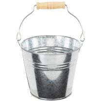 Itens Balde Ø12cm A10cm 8 peças. Zinco, brilhante.