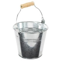 Itens Balde Ø12cm A10cm 8 peças. Zinco, brilhante.