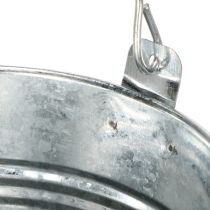 Itens Balde Ø12cm A10cm 8 peças. Zinco, brilhante.