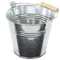 Itens Balde Ø12cm A10cm 8 peças. Zinco, brilhante.