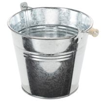 Itens Balde Ø14cm A12cm 6 peças. Zinco, brilhante.