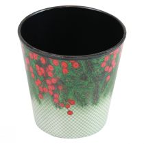 Vaso de flores Balde para plantador de Natal Ilex Ø15,5cm Alt.13cm