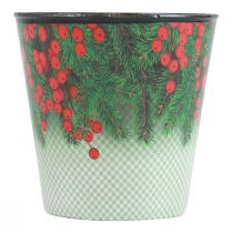 Vaso de flores Balde para plantador de Natal Ilex Ø15,5cm Alt.13cm