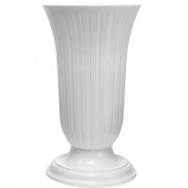 Itens Vaso de plástico Lilia branco Ø28cm Alt.48cm