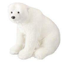Itens Figuras decorativas de urso polar em pé e sentado, brancas, 16/20 cm, 3 unidades