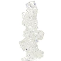 Itens Decoração de árvore de gelo com glitter, decoração de inverno, 17,5 cm, 4 peças