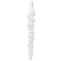Itens Decoração de pingente de gelo coberto de neve para árvore de Natal 14 cm 4 peças