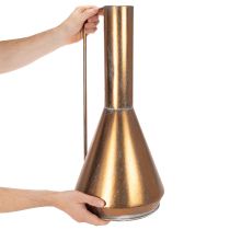 Itens Elegante vaso de chão, estilo vintage, oriental, jarro decorativo em metal cor de cobre, Ø27cm A58cm