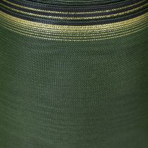 Itens Fita elegante em moiré para guirlanda, 175 mm, verde-escura com borda perolada e trama de tafetá, ideal para ocasiões festivas.
