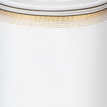 Itens Fita elegante em moiré para guirlanda, 200 mm branca com borda em pérola dourada e acabamento especial, 25 m - Perfeita para decorações e celebrações.