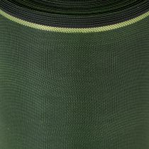 Itens Fita elegante verde moiré com borda dourada, 100 mm x 25 m, para arranjos florais e decoração de funerais.