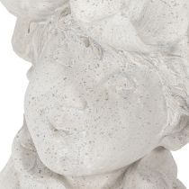 Itens Cabeça de gnomo decorativa para dar um toque de estilo ao jardim e à sala de estar, cinza, 30 cm