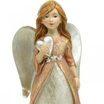 Itens Figura de anjo anjo da guarda anjo de natal com coração H19cm 2pcs