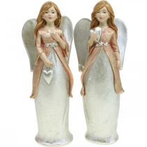 Itens Figura de anjo anjo da guarda anjo de natal com coração H19cm 2pcs