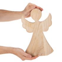 Itens Anjo decorativo de madeira, feito de madeira natural clara, decoração de Natal, 30 cm