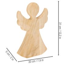 Itens Anjo decorativo de madeira, feito de madeira natural clara, decoração de Natal, 30 cm