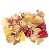 Itens Pingente decorativo de anjo com estrela para pendurar, 5 cm, 9 peças