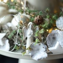 Itens Conjunto de 3 peças com decoração de anjo para tigela, com pequena figura e suporte redondo para vela tealight de 10 cm.
