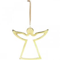 Itens Pingentes de metal, anjos decorativos, decoração dourada do advento 15 × 16,5 cm