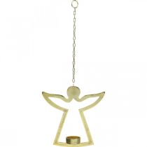 Itens Anjo decorativo, suporte para luz azul para pendurar, decoração de metal dourado H20cm