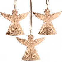 Itens Anjos para pendurar, decorações do Advento, decorações de metal cor de cobre 9 × 10 cm 3 unidades