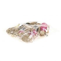 Itens Anjos de madeira para pendurar cinza, rosa 7,5 cm 6 unidades