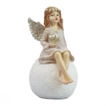 Decoração de mesa natal anjo anjo com estrela 21cm