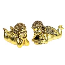 Anjo com livro deitado em ouro 11-13cm 4pcs