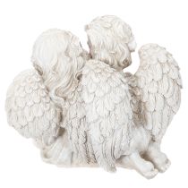 Itens Escultura de anjos para decoração infantil, casal de anjos com coração, 24 cm