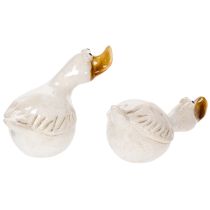 Itens Pato decorativo de cerâmica, peça perfeita para dar destaque à sua sala de estar, 13 cm, 2 unidades.