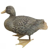Figura decorativa de pato para jardim Figura de pato para ficar em pé Alt. 18cm