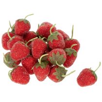 Itens Morangos artificiais decorativos para interiores elegantes e celebrações, 4 cm, 24 peças.
